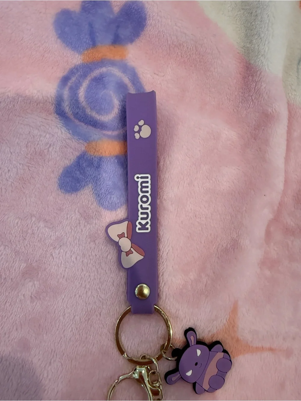 GUC Sanrio My Melody & Kuromi Character Keychain Set - Pink and Purple